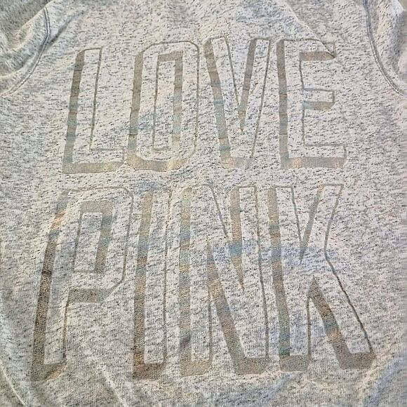 VS PINK Gray Zip-Up Hoodie – Size M (LOVE PINK Back) - Picture 11 of 11